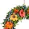 18" Spring Floral Wreath with Fern